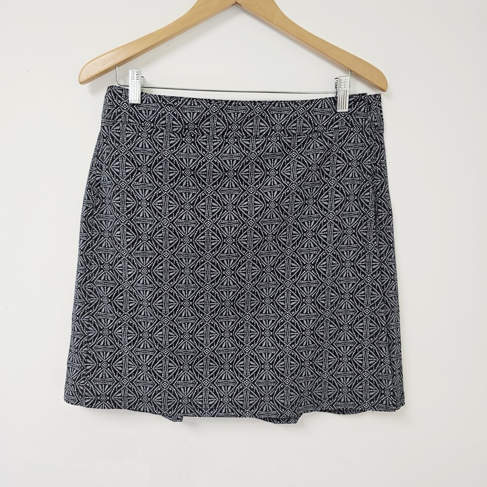 Ripskirt Skirt Size M Black Printed Wrap Around Travel Hiking Womens Pockets
